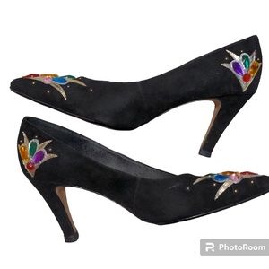 J. Renee Black Gem Heels